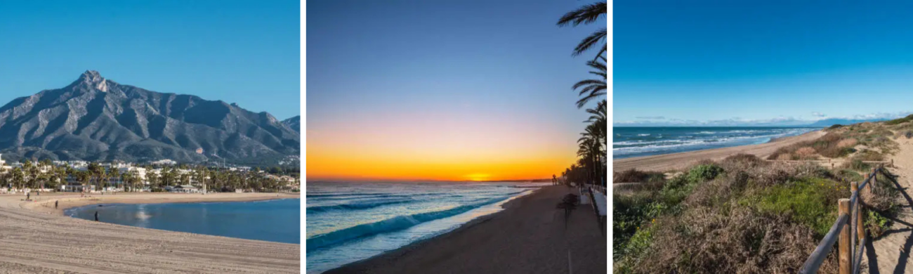 playas de cabopino, la fontanilla y puerto banus